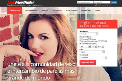 paginas para conseguir sexo|AdultFriendFinder